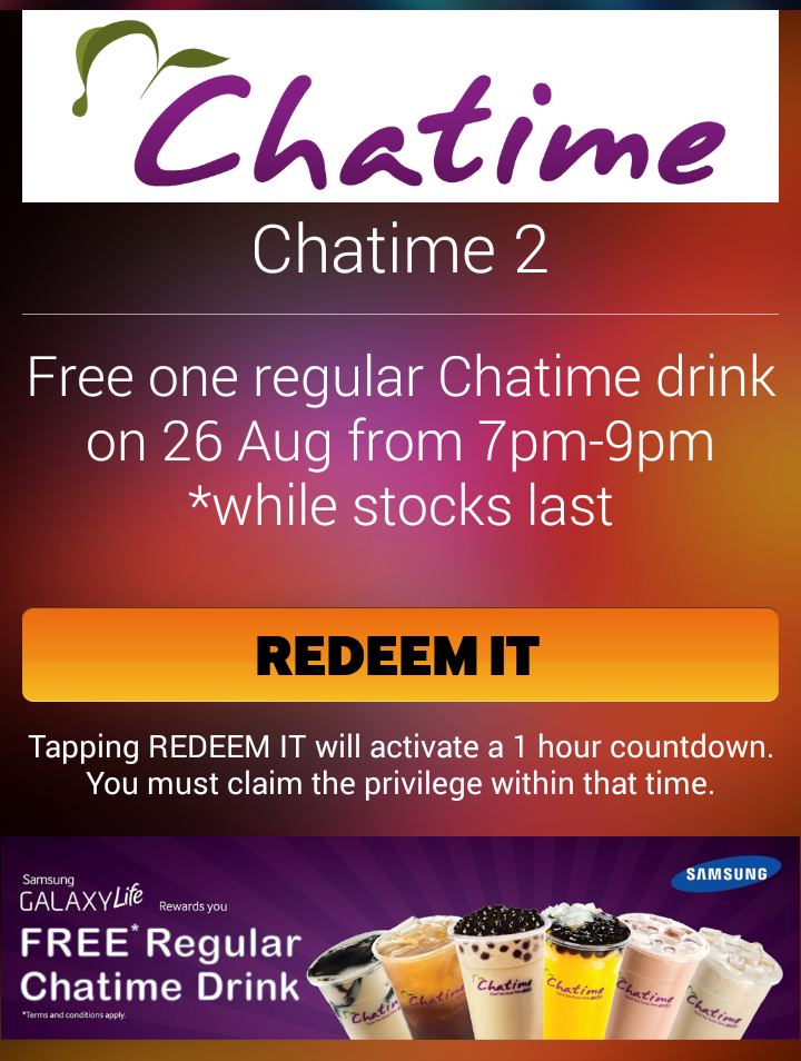 I Love Freebies Malaysia Freebies > Chatime FREE one Regular Drink