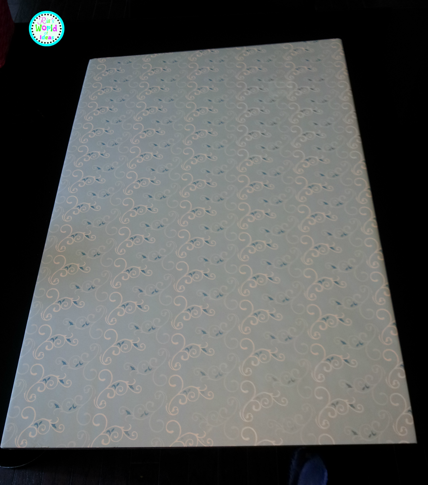 Ria's World of Ideas Foam Board + Wrapping Paper + Push Pins = Wall