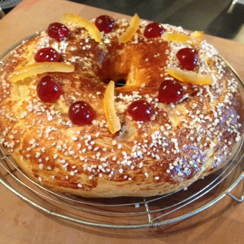 La cuisine & Claudine Gâteau des rois aux fruits confits et au Cognac