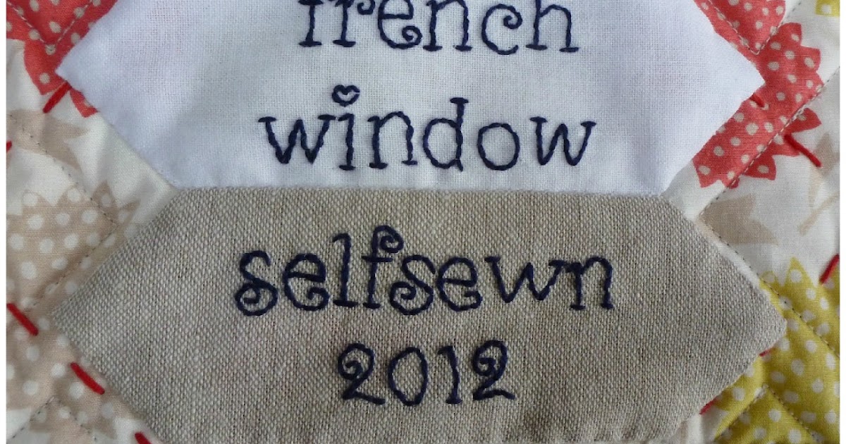 selfsewn hand embroidered quilt label tutorial