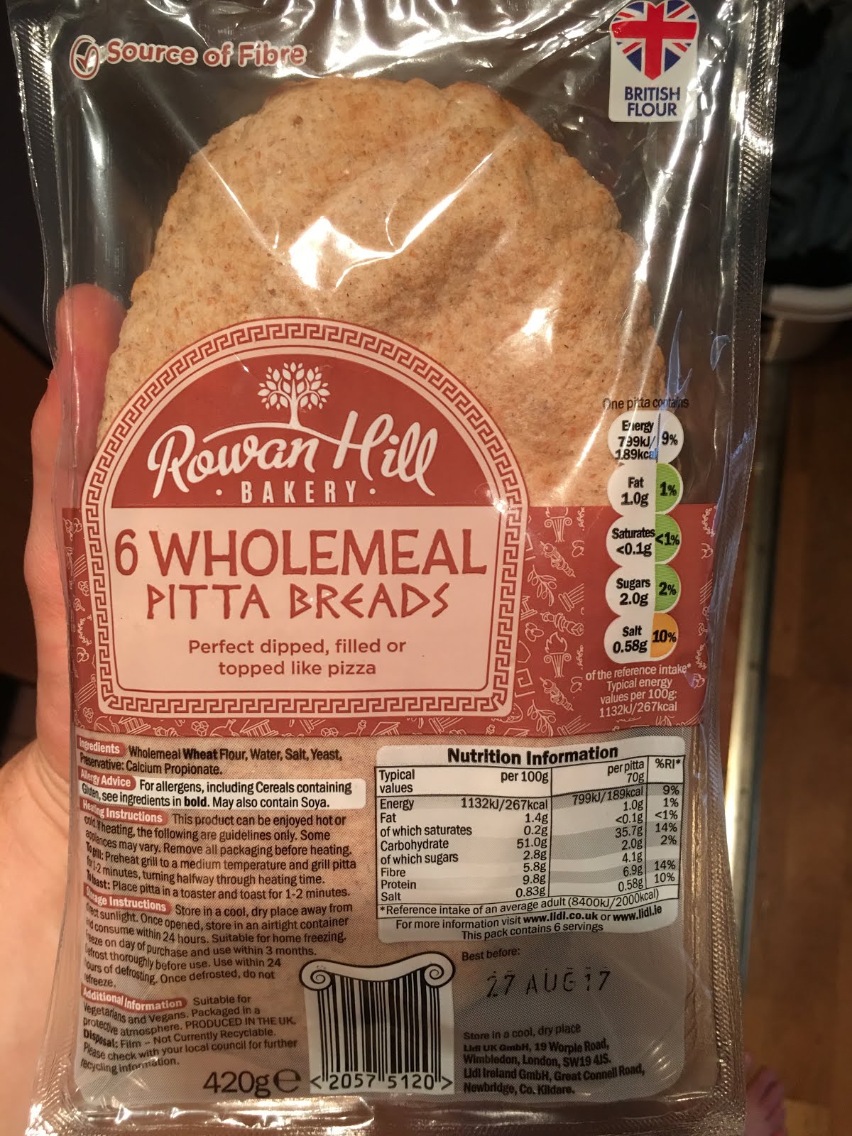 What's Good at Lidl ? Lidl's Wholemeal Pitta Bread