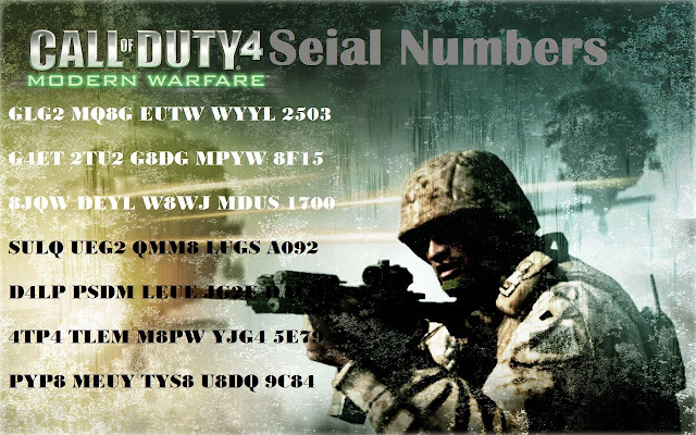 Serials For Games: Call of Duty 4 : Modern Warfare CD KEY serial number