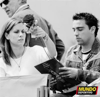 Xavi Hernandez with Wife