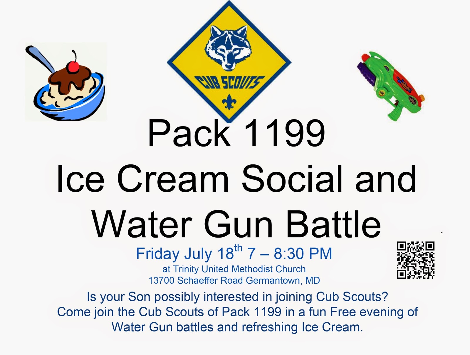 Ice Cream Social Water Gun Battle Cub Scouts Pack 1199