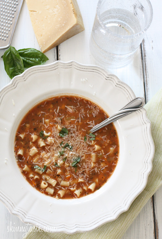 Pasta Fagioli Soup (Pasta and Beans) Skinnytaste