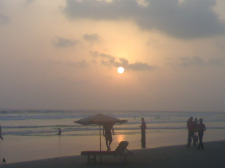 Sun set in Cox's Bazar Beach