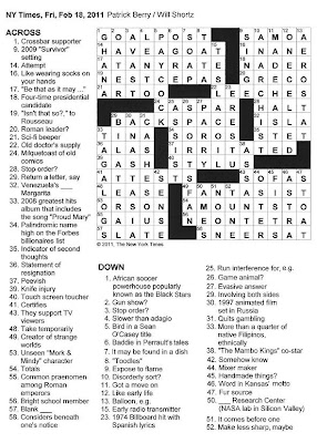 The New York Times Crossword in Gothic: 02.18.11 — Friday Flash