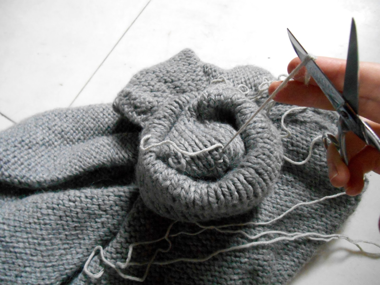 Solène Knits Fixing day How to shorten sleeves