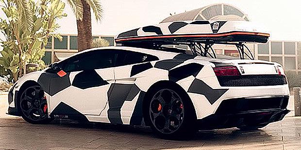 electric cars: Unusual Lamborghini Gallardo Winter Camo