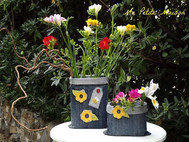 Riciclare bottiglie di plastica e vecchi jeans