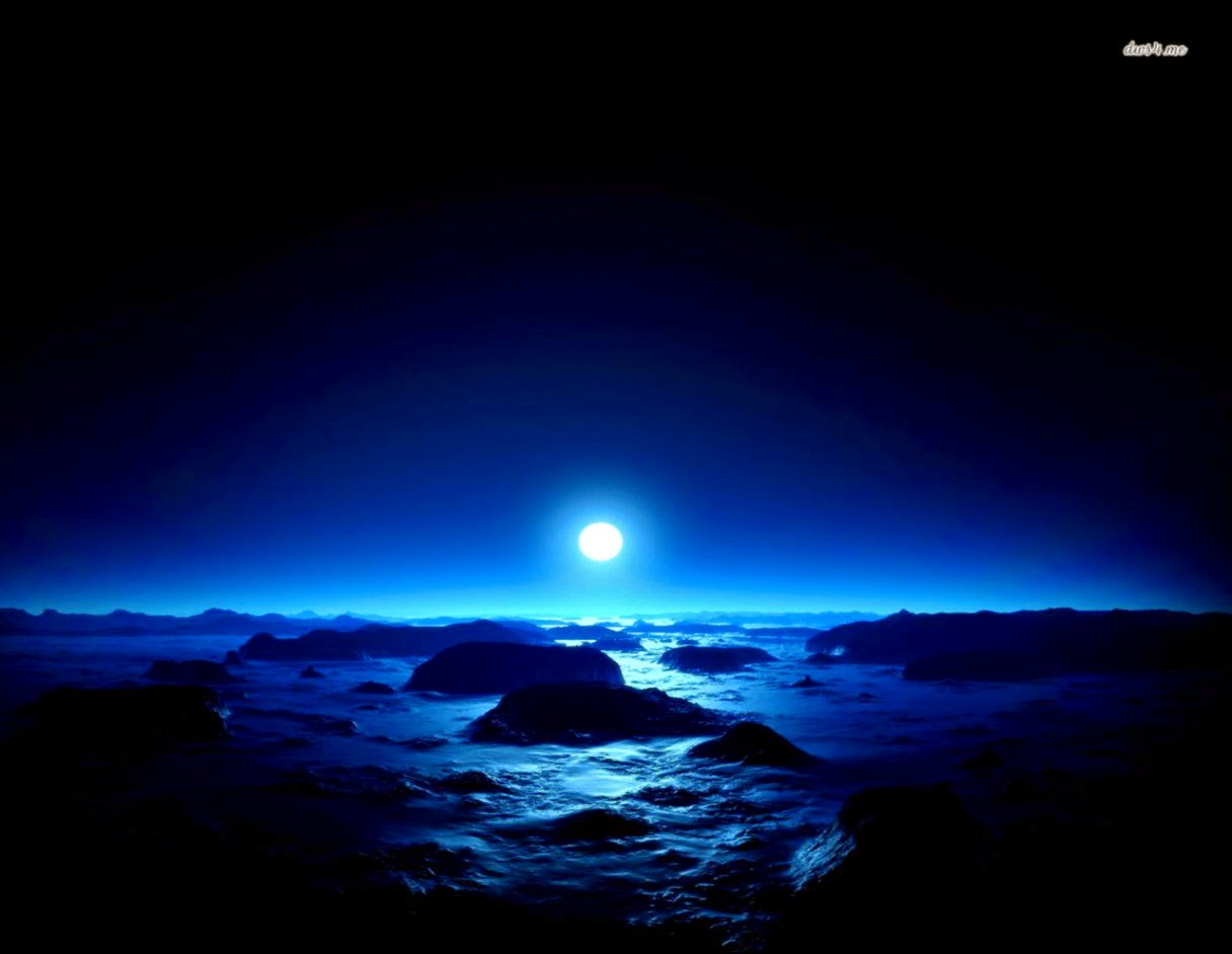 Download Blue Night Sky Moon Digital Art Wallpaper Full HD Download Blue Night Sky Moon Digital Art Wallpaper Full HD