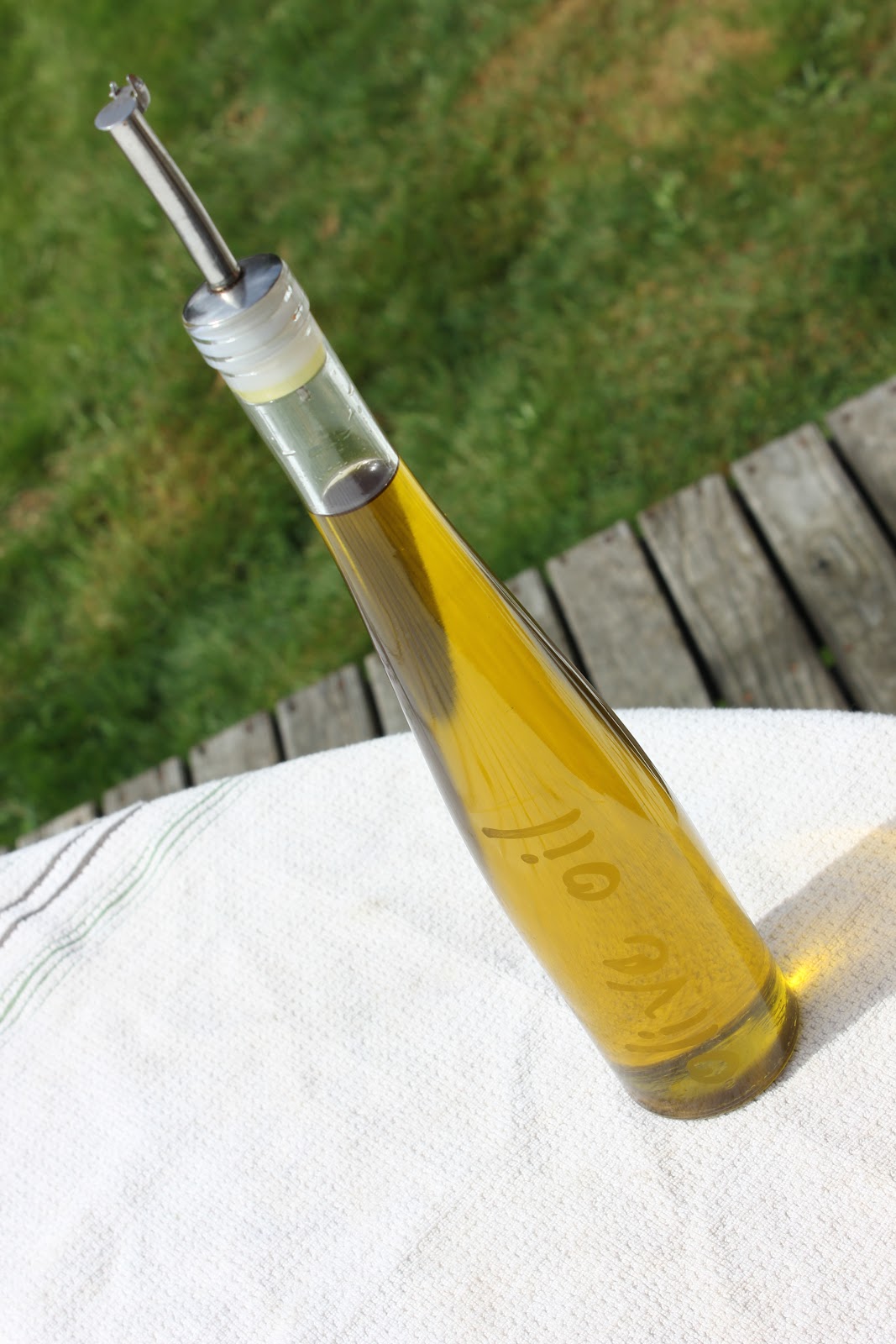 From Coop to Home Upcycled Etched Olive Oil Cruet