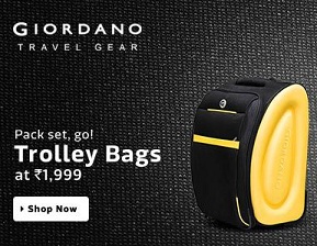 GIORDANO Trolly Bags starts from Rs.1999 (Flat 66% Off) @ Flipkart