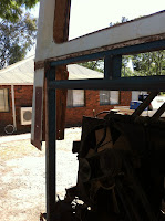 Engine door frame in rv motorhome project
