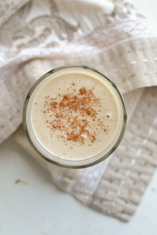 Pear,Banana,Oatmeal Breakfast Smoothie kurryleaves