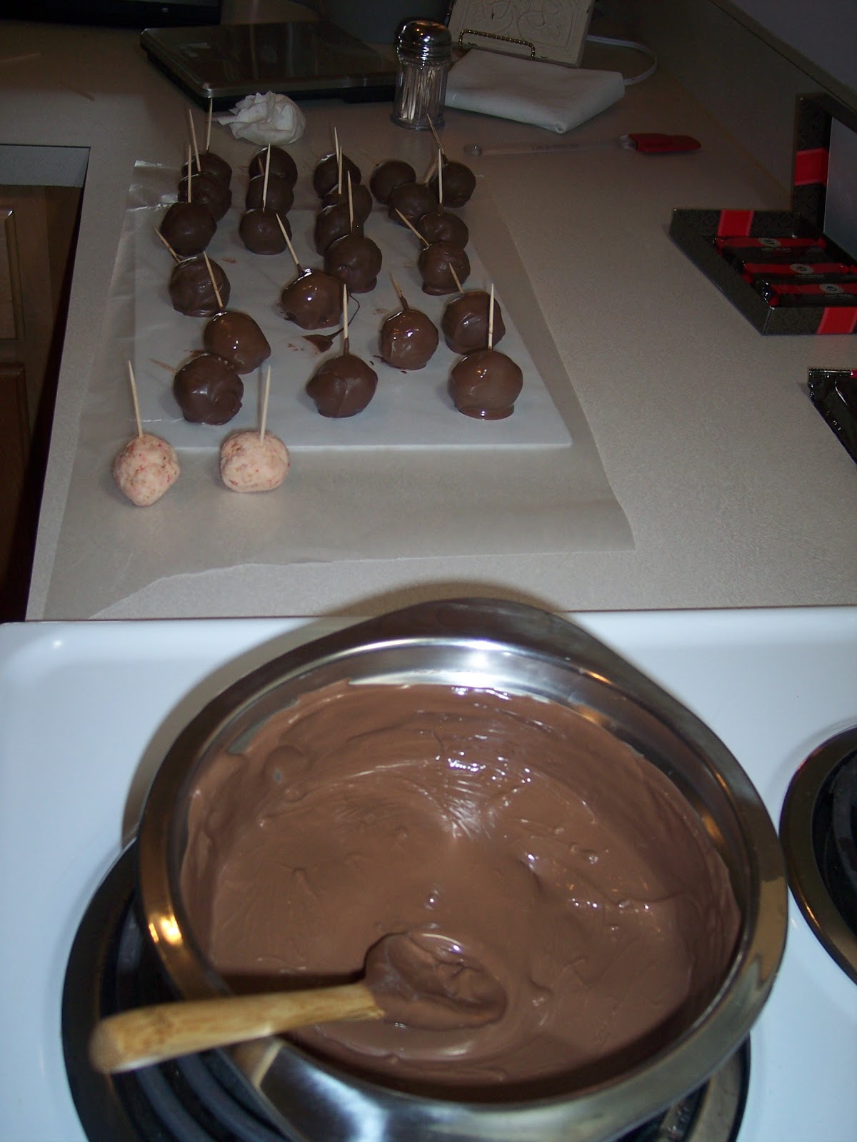 Kay's Village Recipes Cherry Chip Cake Balls