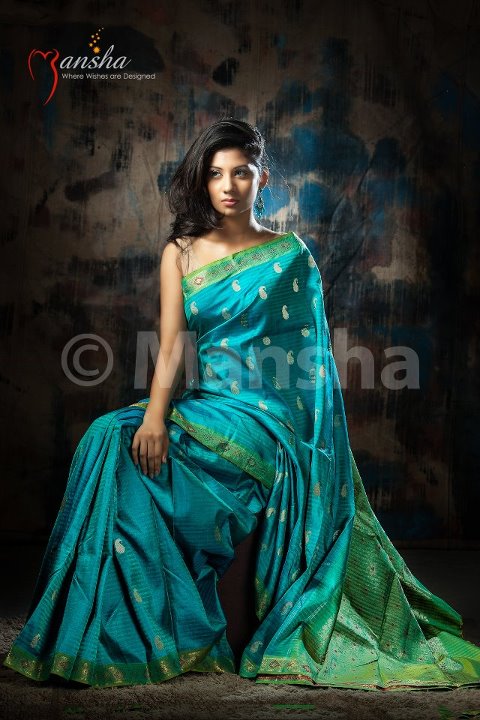 Mansha Traditionals Saree Blouse Patterns 2012
