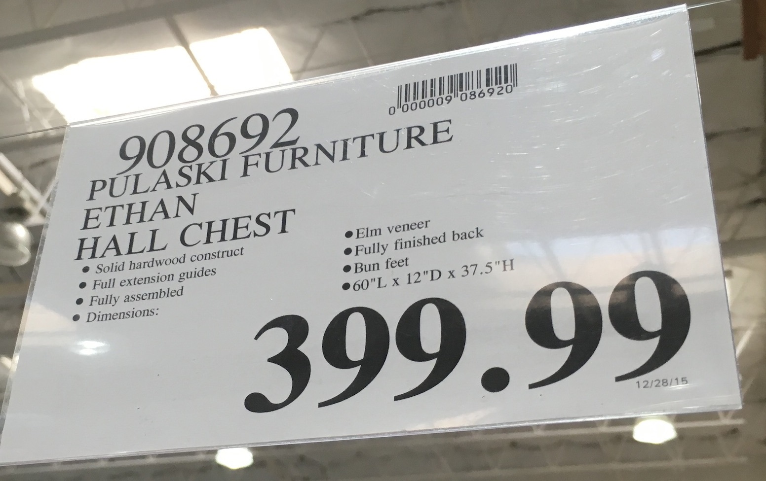 Pulaski Ethan Hall Chest and Storage Costco Weekender
