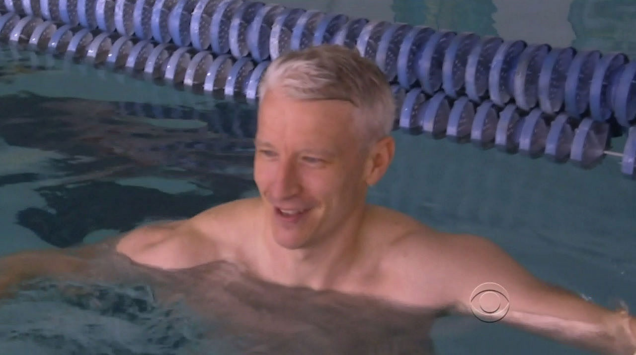 MALE CELEBRITIES: Anderson Cooper shirtless in CBS 60 minutes pictures