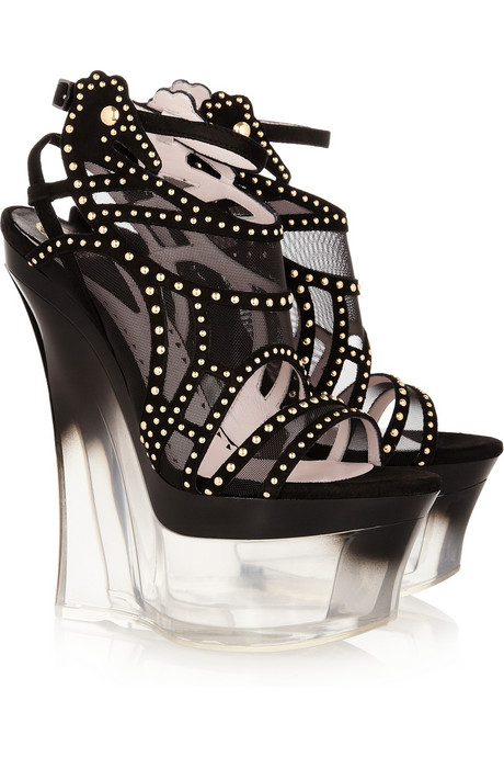 versace transparent heels
