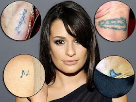 lea michele Tattoo