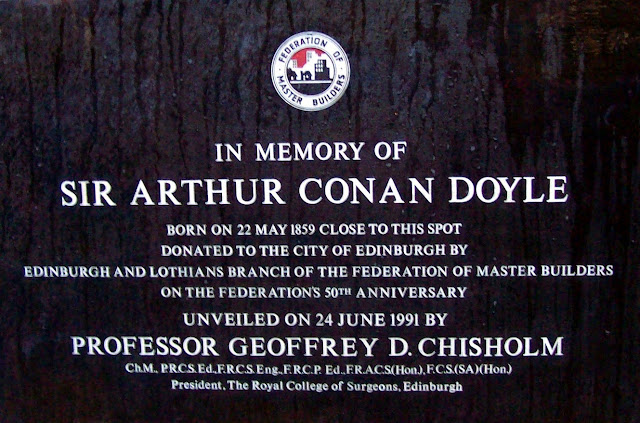 Edinburgh plaque in memory of Arthur Conan Doyle