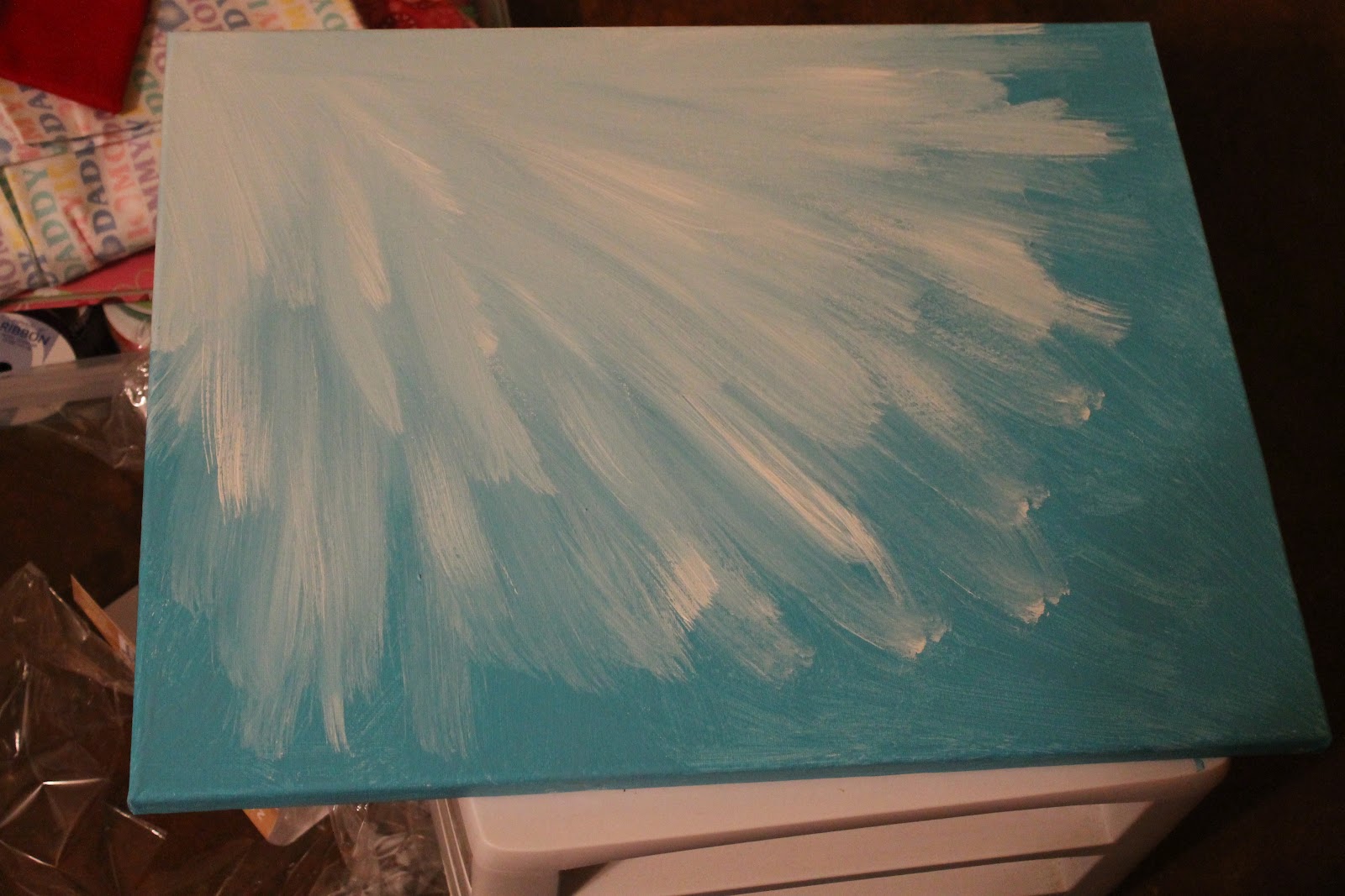 OneCraftyCookie Modge Podge Magic Flower on Canvas