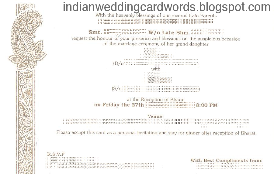 hindu wedding card format hindu wedding card format