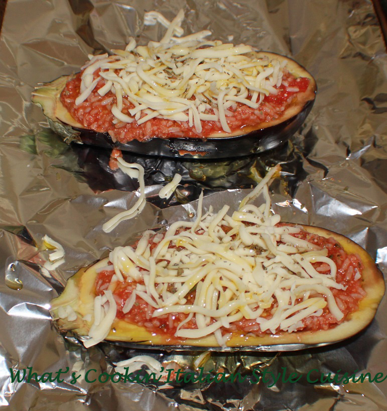 Baked Stuffed Eggplant Boats Recipe What's Cookin' Italian Style Cuisine