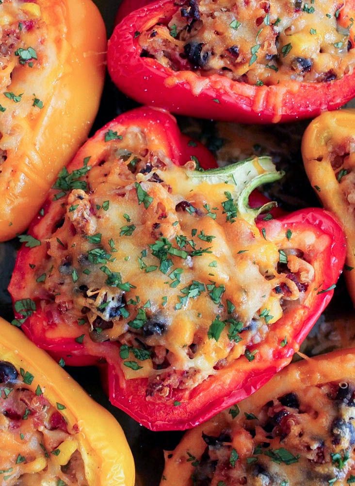 Health is Wealth Journal Southwestern Turkey and Quinoa Stuffed Peppers