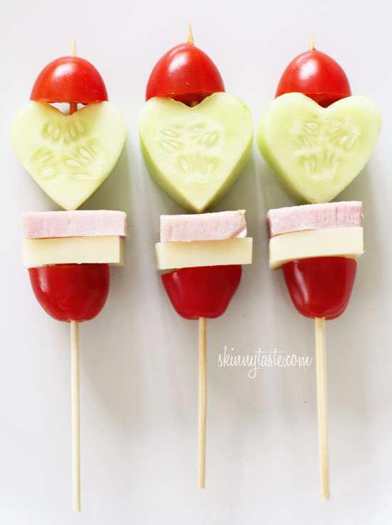 Cute School Lunch Ideas for Kids Mini ham cheese tomato and cucumber skewers Cute School Lunch Ideas for Kids
