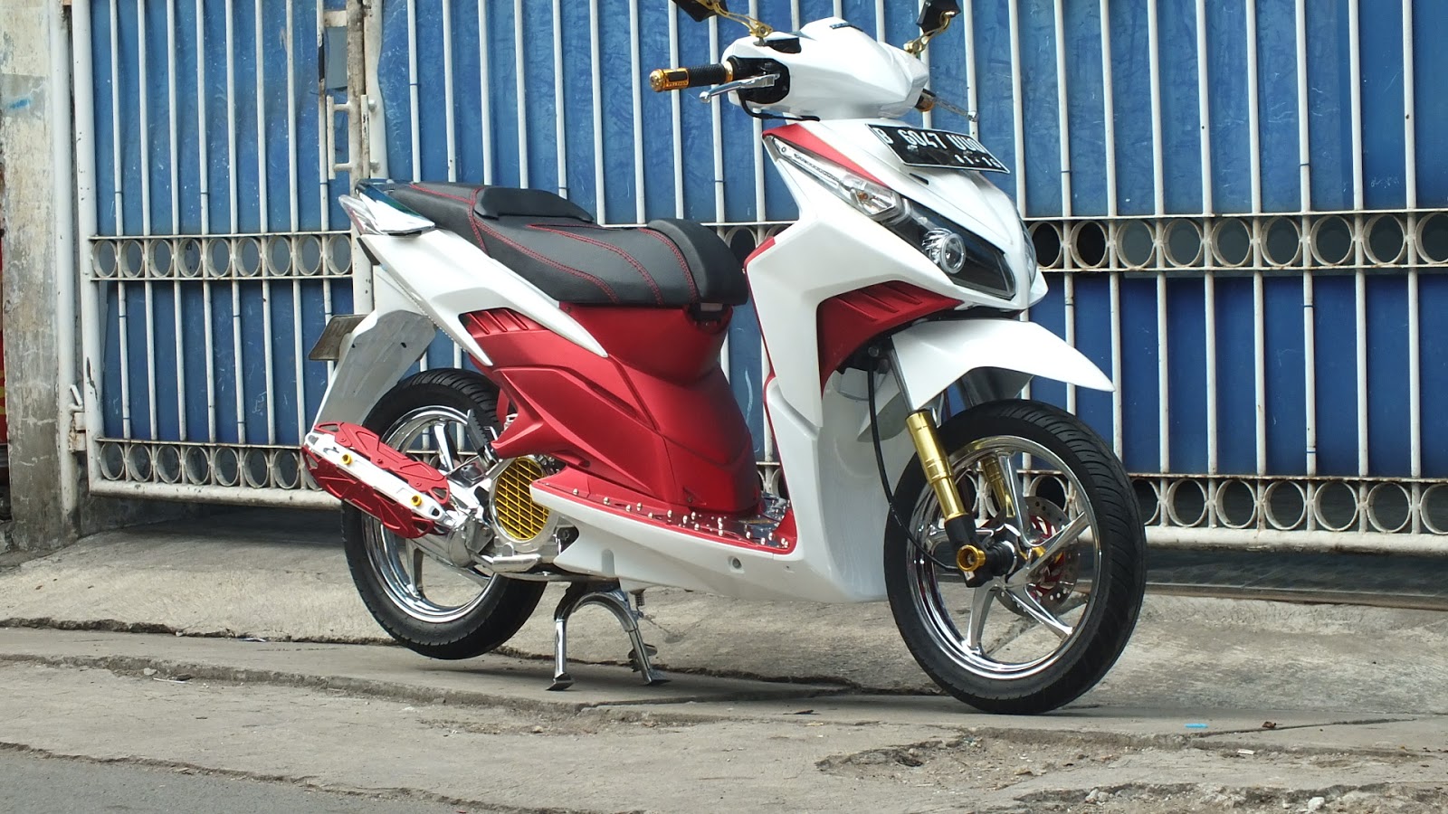 Modifikasi JOK MOTOR: JOK HONDA VARIO TECHNO 110 Model SPORTS Pesanan