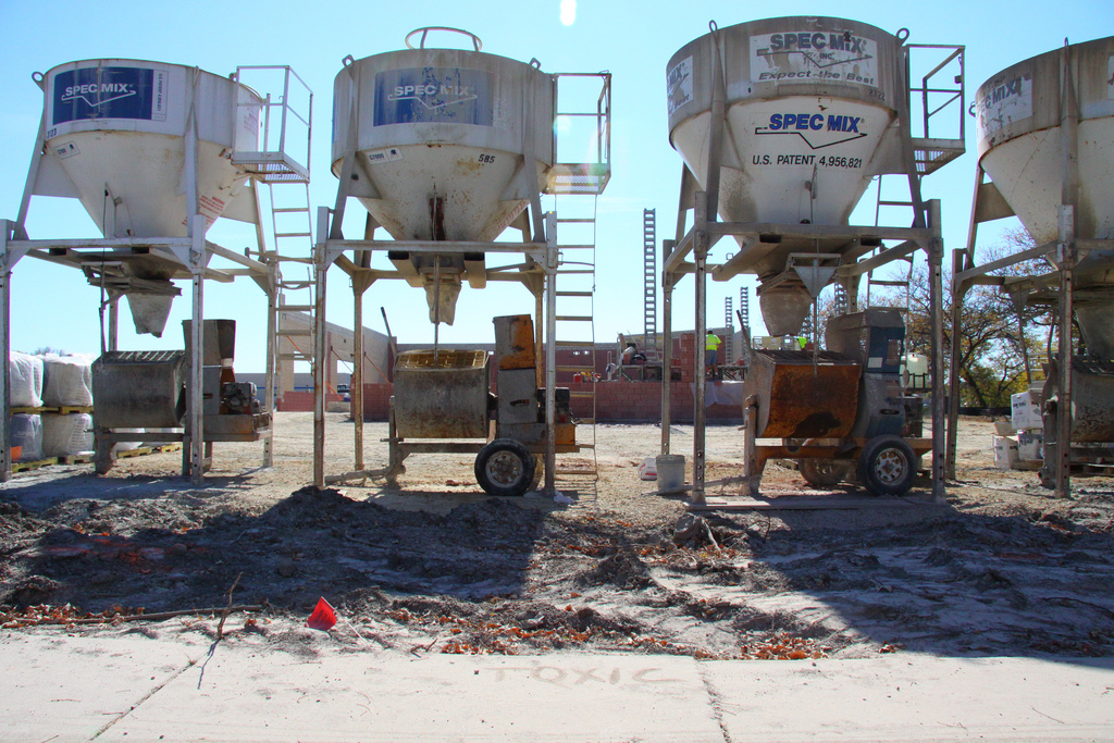 Save Our Stream Cement dust is a hazard for children and pedestrians