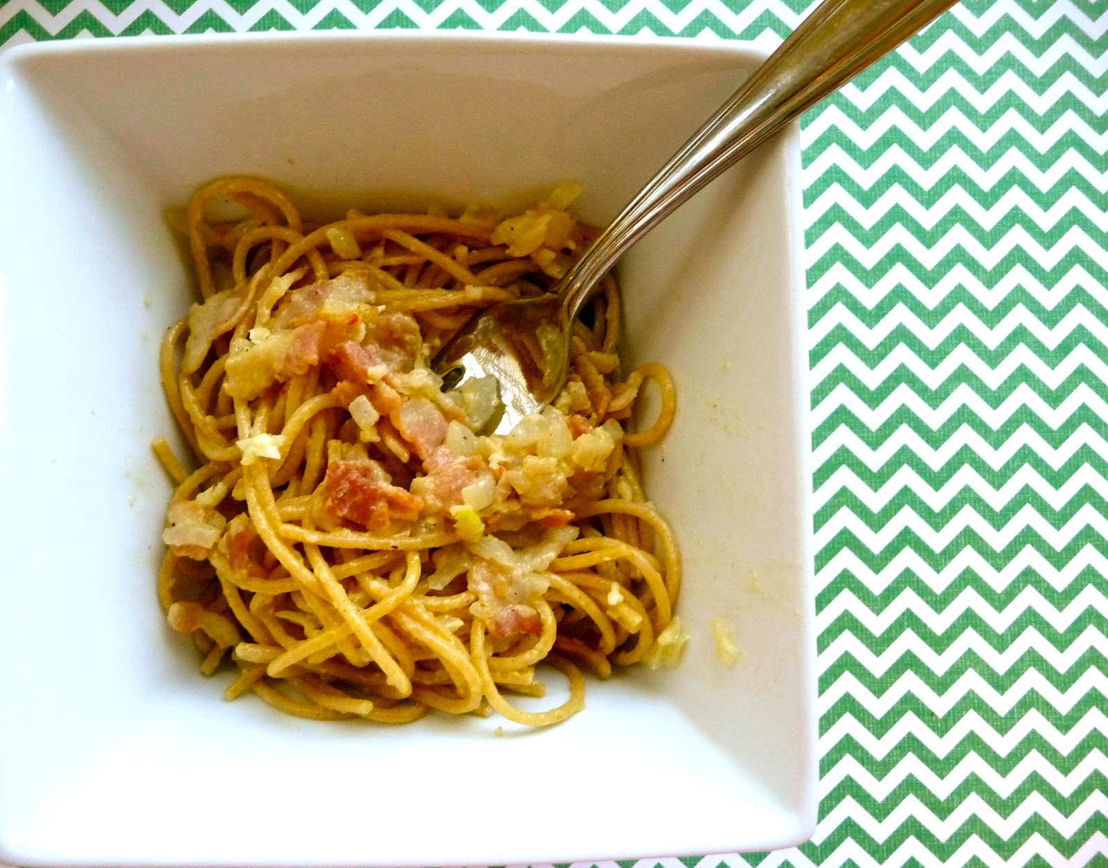 What's Brewing in the Kitchen Pasta Carbonara