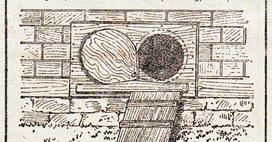 Huehnerleiterwelten: Runde Hühnerklappe mit kleiner Treppe, 1902
