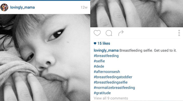 breastfeeding selfie - breastfeeding cyberbullying