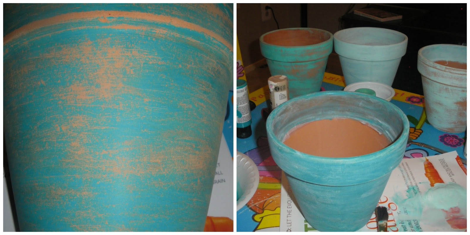 Painting Terra Cotta Pots with Acrylics