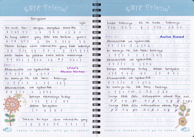 Not Angka Lyla Bersyukur not angka lagu terbaru