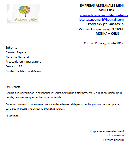 carta de referencia comercial de una empresa a otra