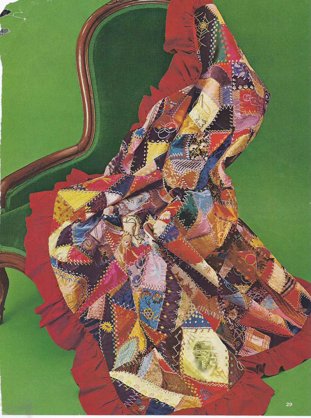 Beautiful crazy quilt