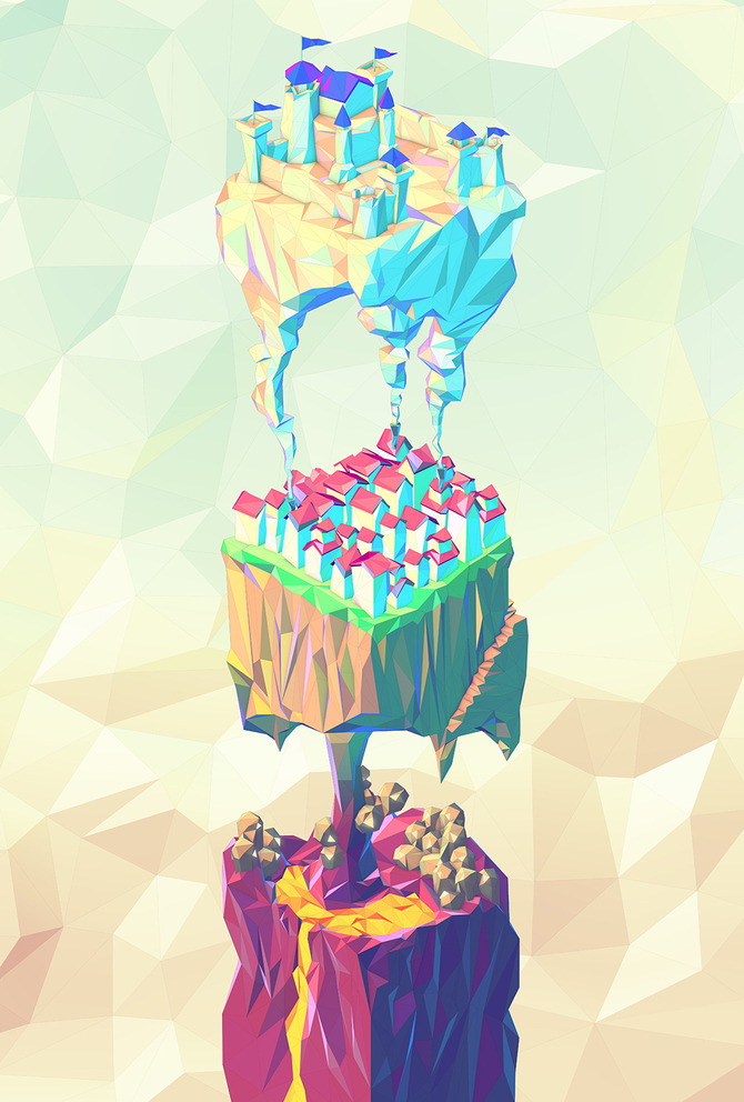 3D Geometric Landscape Designs By JR Schmidt