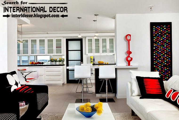 black and white color combinations and color schemes in the interior 2015