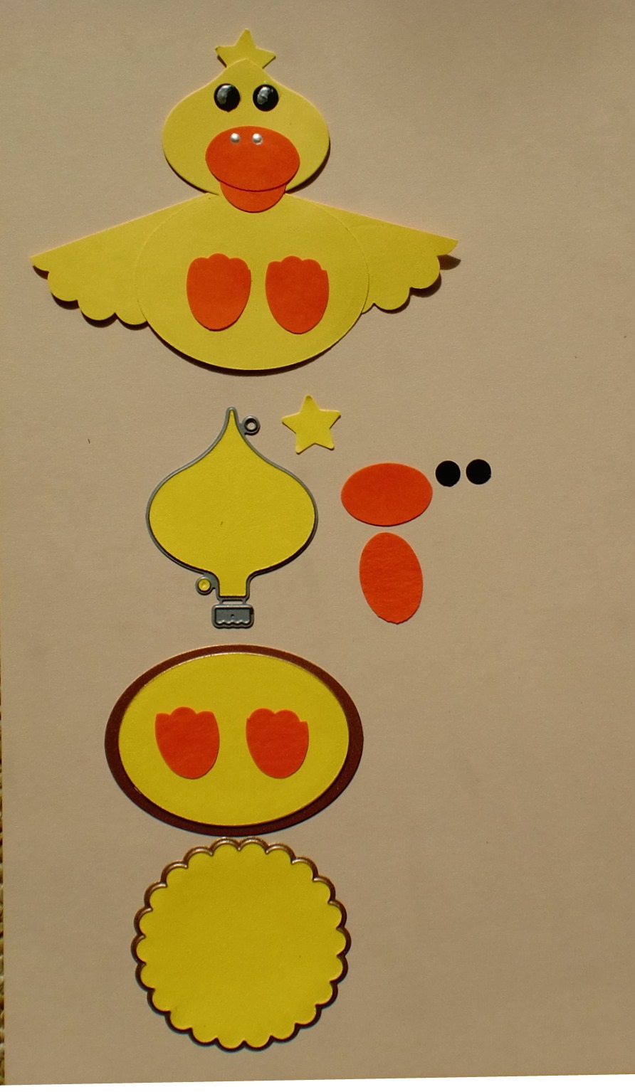 Charmingly Creative Punch Art Duck, Cracked Egg & Chicken