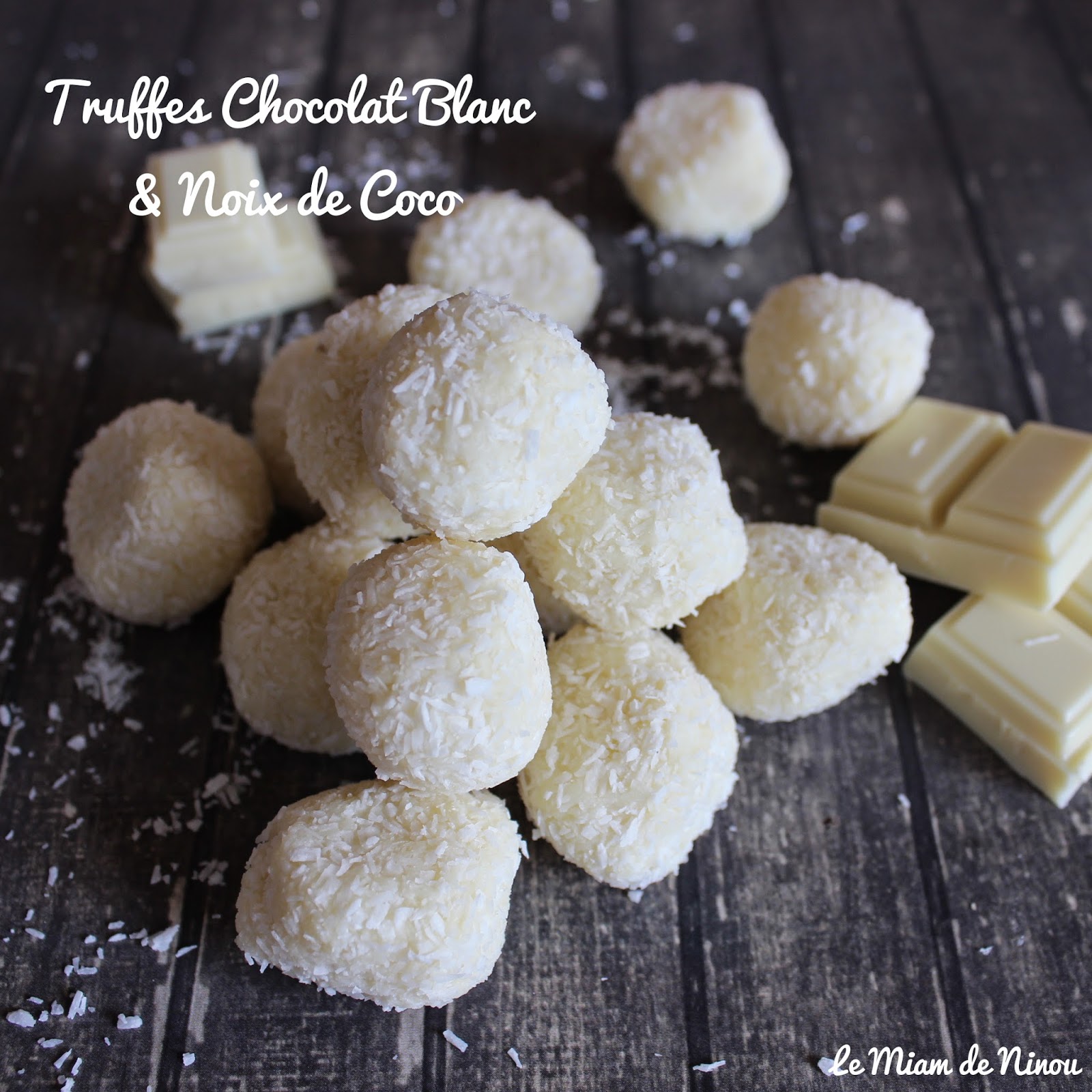 Comme une envie de Truffes Chocolat Blanc & Noix de Coco