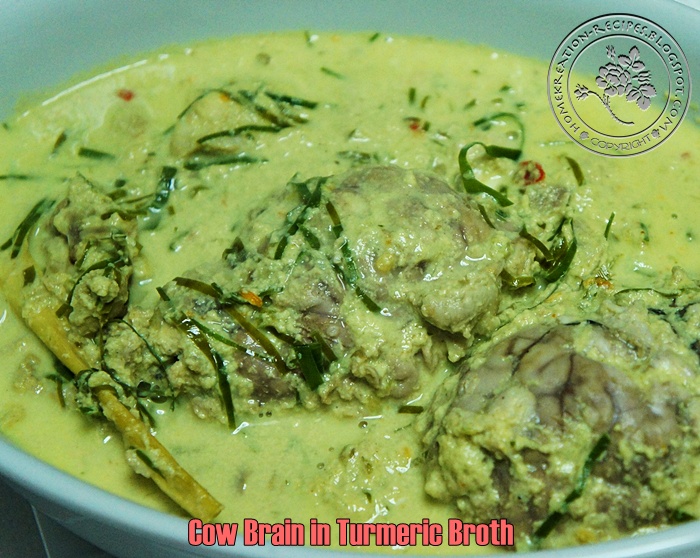 HomeKreation Kitchen Corner Cow Brain in Turmeric Broth (Otak Masak