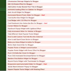 Tabbed Table of Contents for Blogger