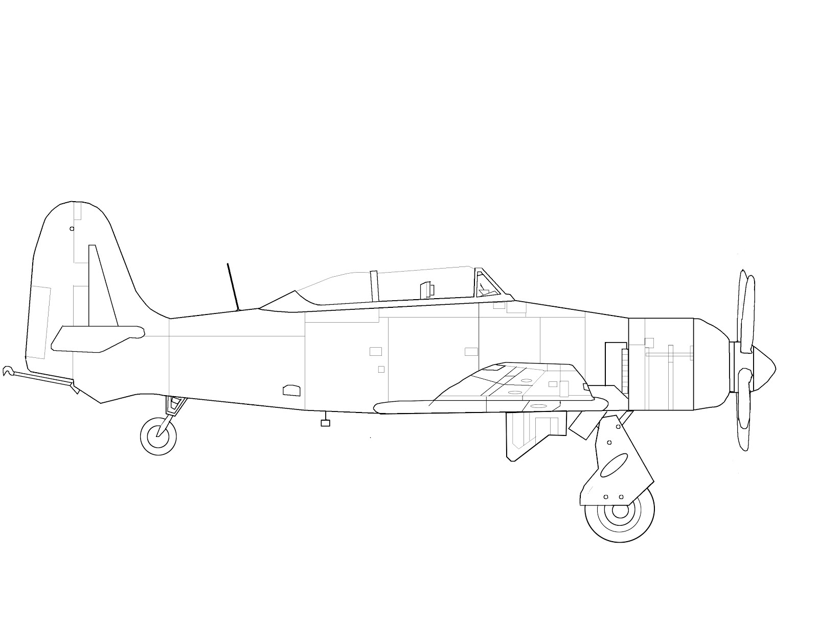 Aircraft Ink Sketch