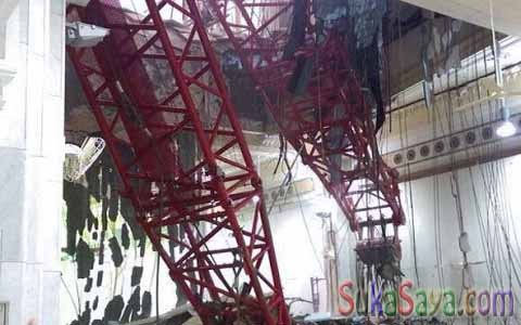 Crane yang terjatuh dan memakan korban jamaah haji Crane yang terjatuh dan memakan korban jamaah haji