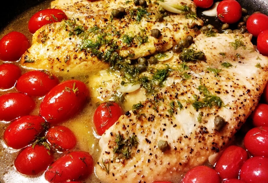 Simple Pan Seared Tilapia with Mediterranean Style