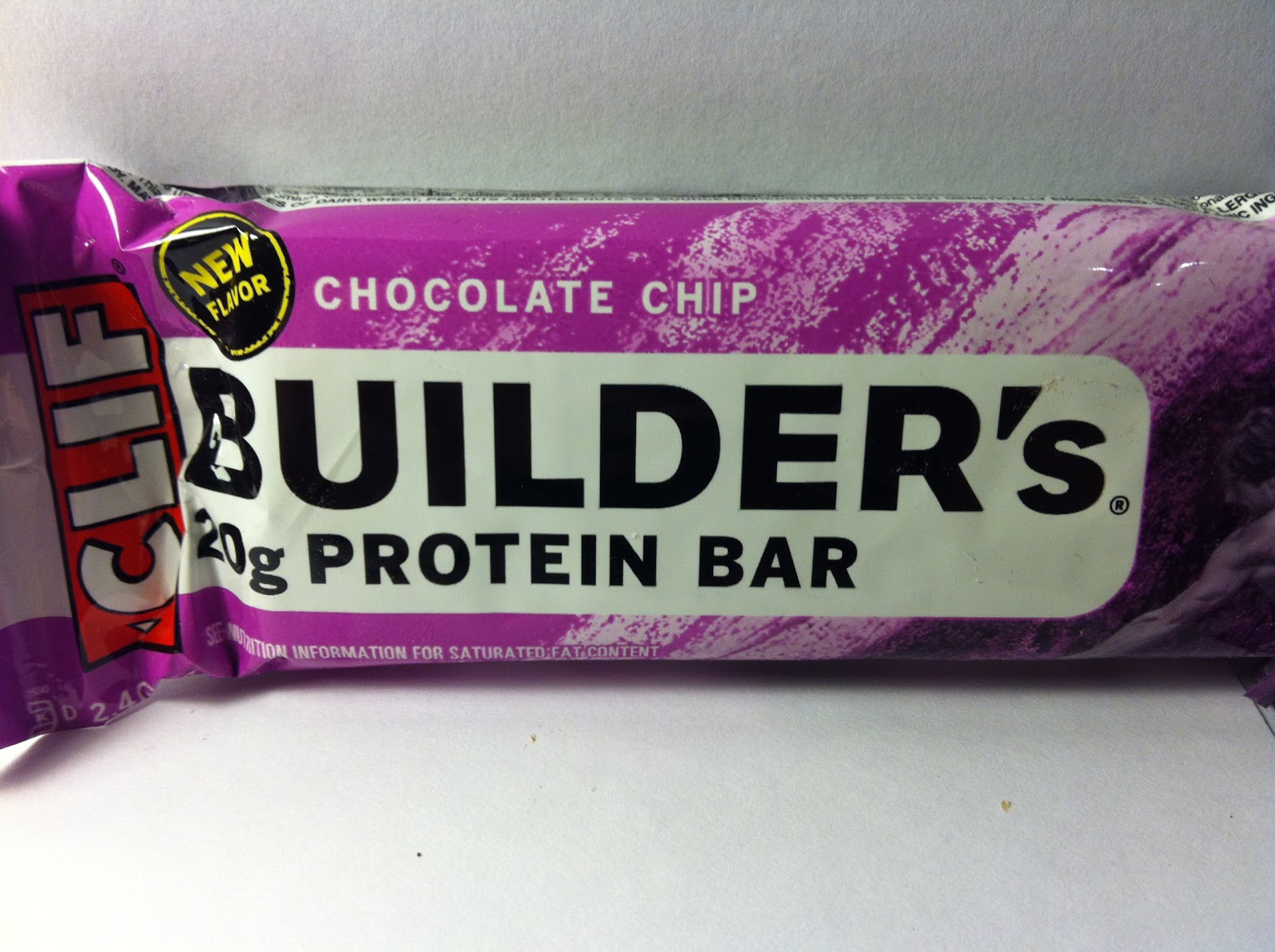 Crazy Food Dude Review CLIF Builder's Chocolate Chip Protein Bar